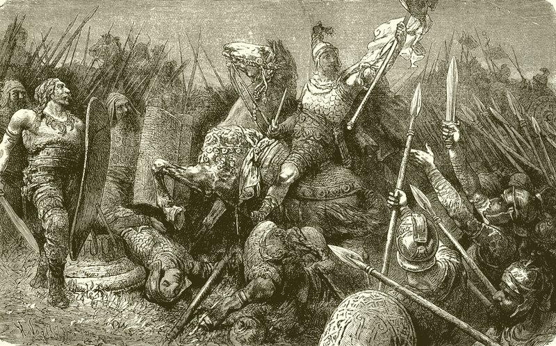 Belisarius führt die römische Armee gegen die Goten von English School