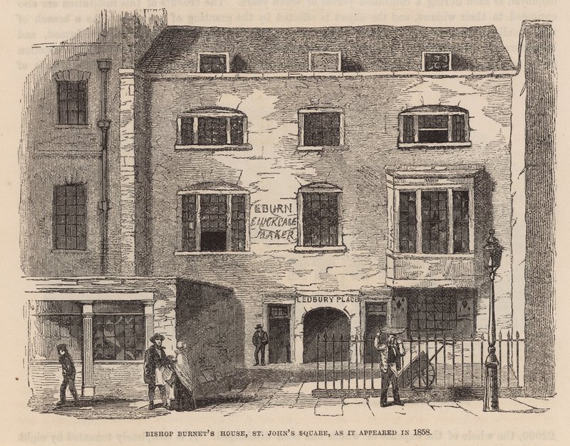 Bischof Burneys Haus, St. Johns Square, Clerkenwell von English School