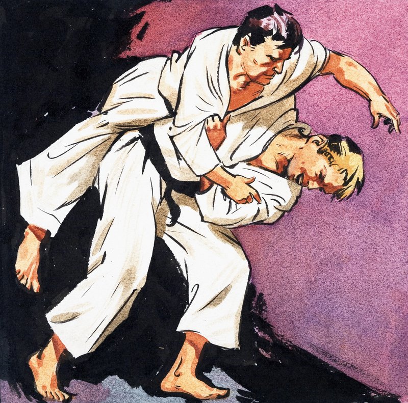 Schwarzer Gürtel Judo von English School
