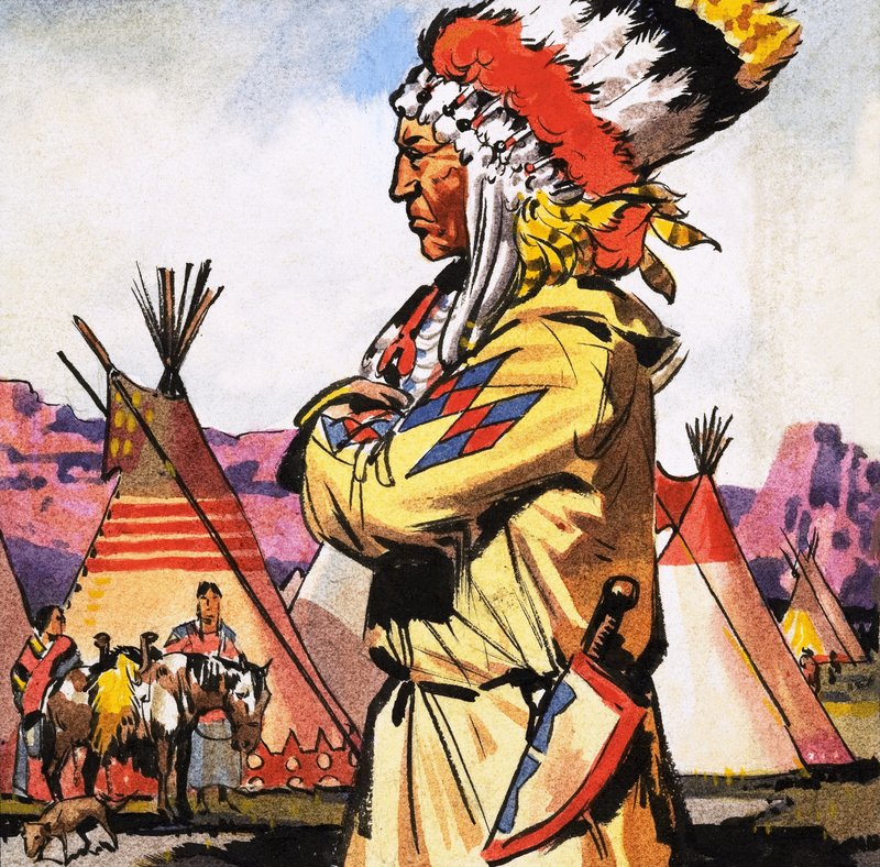 Blackfoot-Indianer von English School