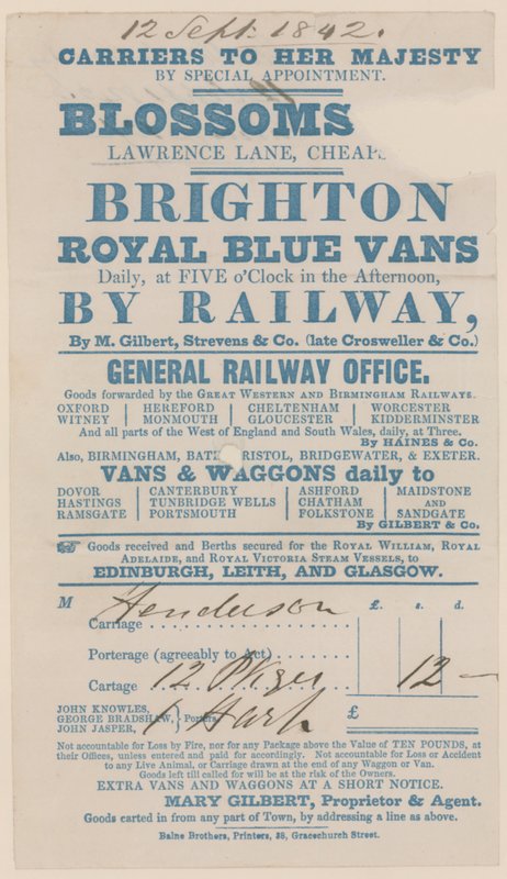 Blossoms Inn, Lawrence Lane, Cheapside, Bill von English School