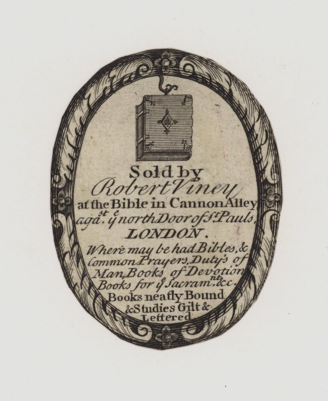 Buchhändler, Robert Viney, Visitenkarte von English School