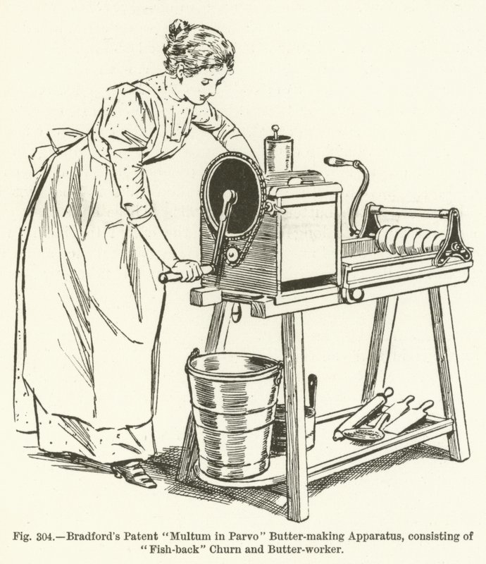 Bradfords Patent Multum in Parvo Butterherstellungsapparat von English School