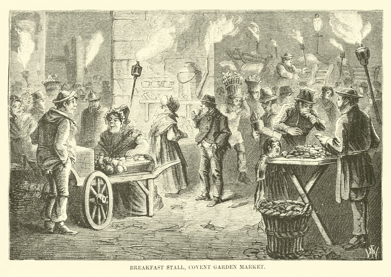 Frühstücksstand, Covent Garden Market von English School
