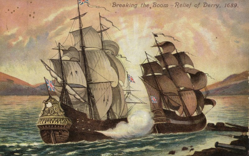 Durchbrechen der Sperre - Entlastung von Derry von English School