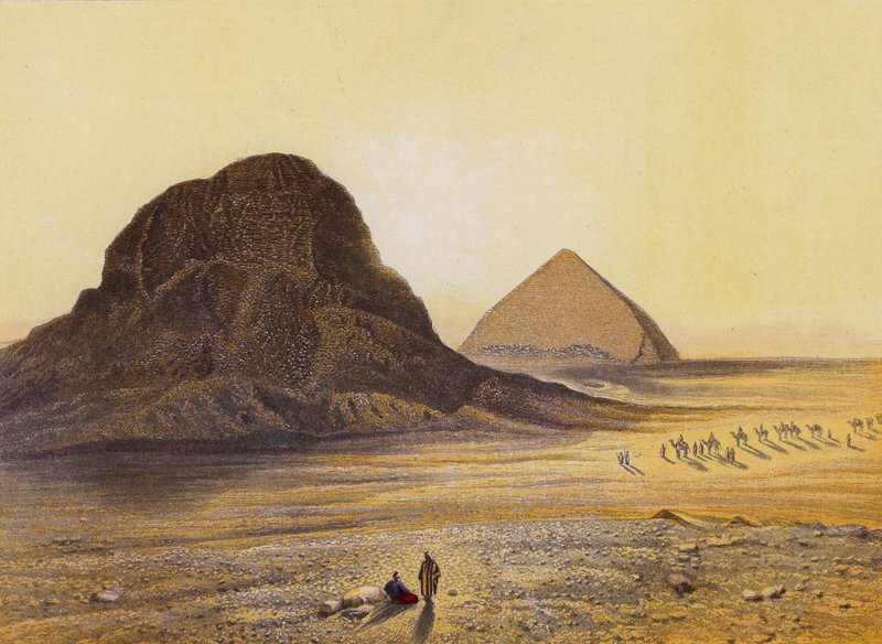 Backsteinpyramiden von Dashour, Ägypten, Ex V 5 18 von English School