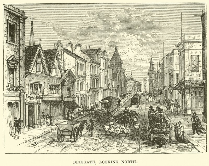 Briggate, Blick nach Norden von English School