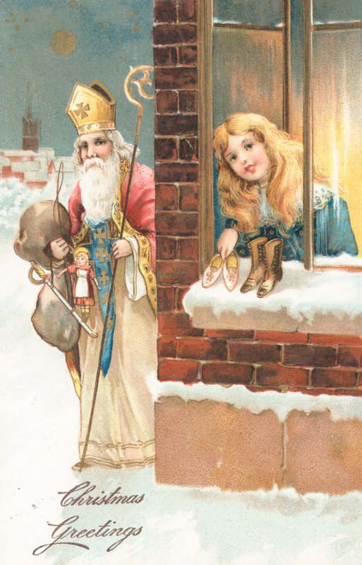 Britische Weihnachtskarte von English School