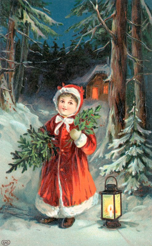Britische Weihnachtskarte von English School