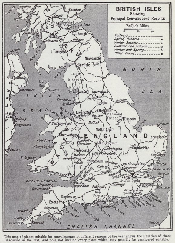 Britische Inseln, Hauptkurorte von English School