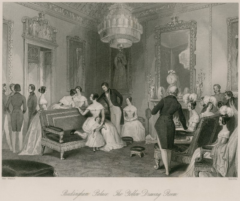 Buckingham Palace, der Gelbe Salon von English School