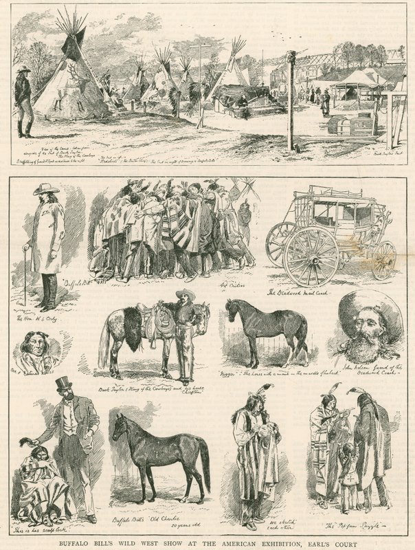 Buffalo Bills Wild West Show auf der American Exhibition, Earls Court, London von English School