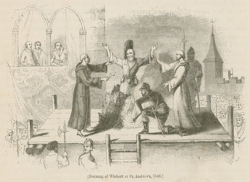 Verbrennung von Wishart in St. Andrews, 1546 von English School