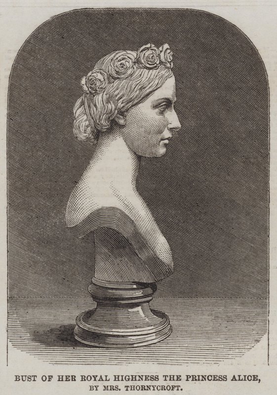 Büste Ihrer Königlichen Hoheit Prinzessin Alice, von Mrs. Thornycroft von English School