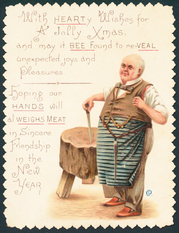 Metzger, Weihnachtskarte von English School