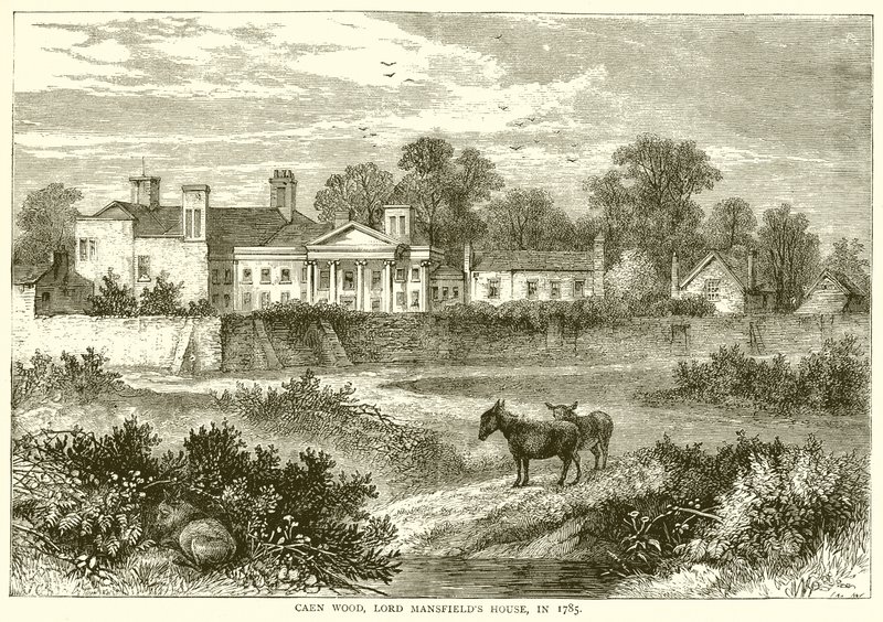 Caen Wood, Lord Mansfields Haus, 1785 von English School