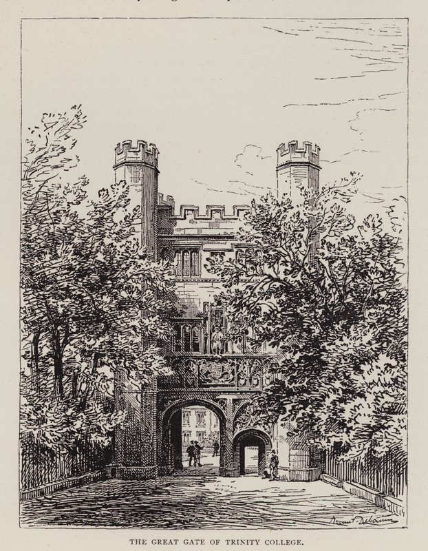 Cambridge: Das große Tor des Trinity College von English School