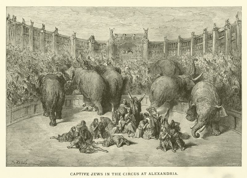 Gefangene Juden im Zirkus von Alexandria von English School