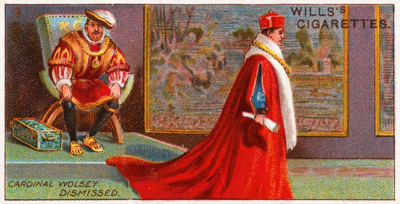 Kardinal Wolsey wird von König Heinrich VIII. entlassen von English School