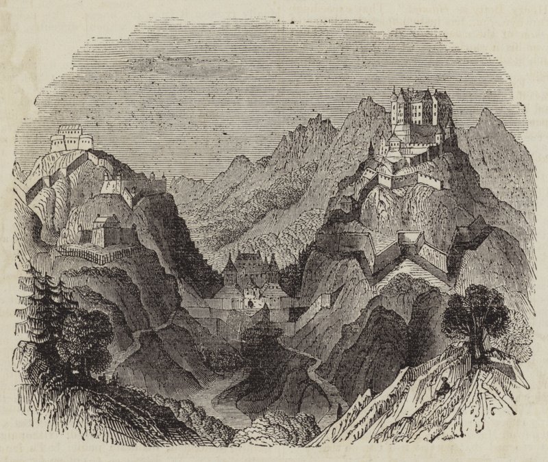 Schloss Erenburg (Gravur) von English School