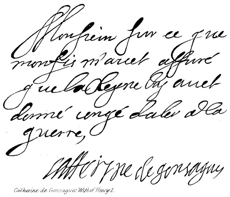 Catherine de Gonzagues, Ehefrau von Heinrich I von English School