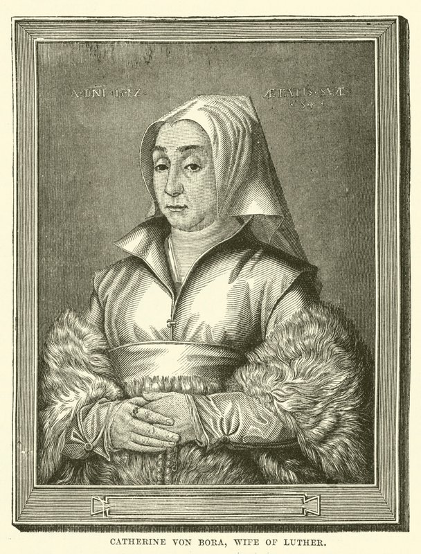 Katharina von Bora, Ehefrau von Luther (Gravur) von English School