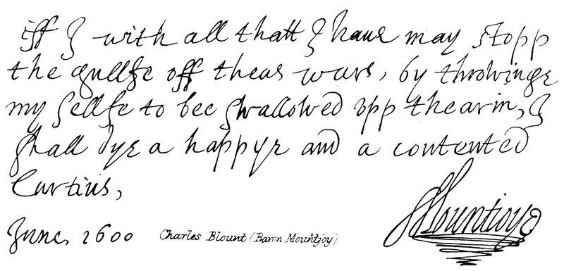 Charles Blount, Baron Mountjoy von English School