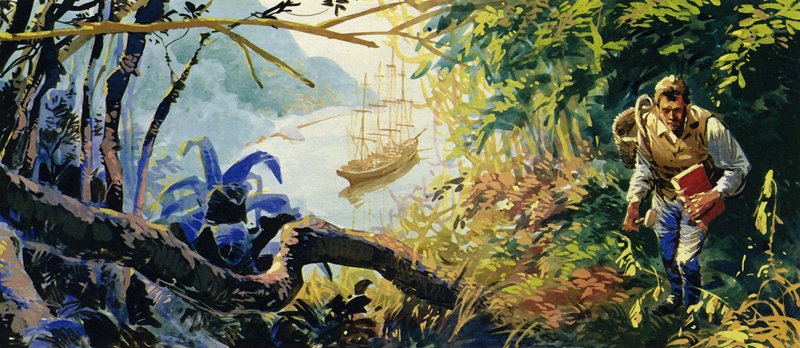 Charles Darwin war an Bord der HMS Beagle, als sie die Küste Südamerikas erkundete von English School