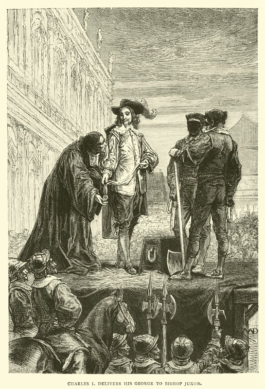 Karl I. übergibt seinen Orden an Bischof Juxon von English School