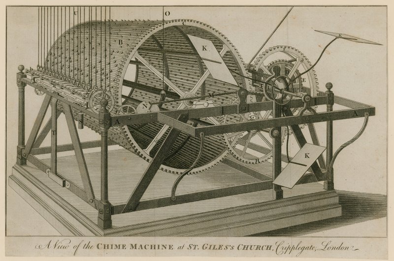 Glockenspiel in der St. Giles Kirche, Cripplegate, London von English School