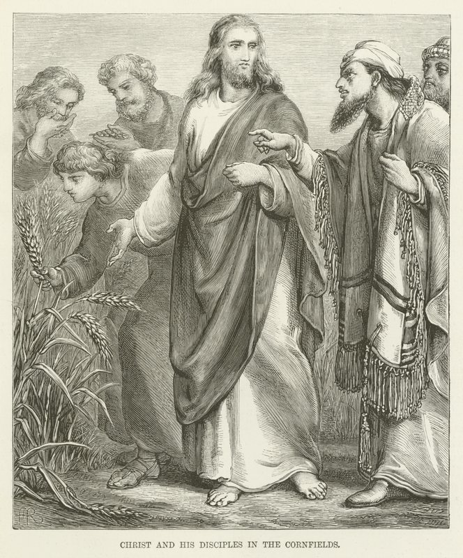 Christus und seine Jünger in den Kornfeldern von English School