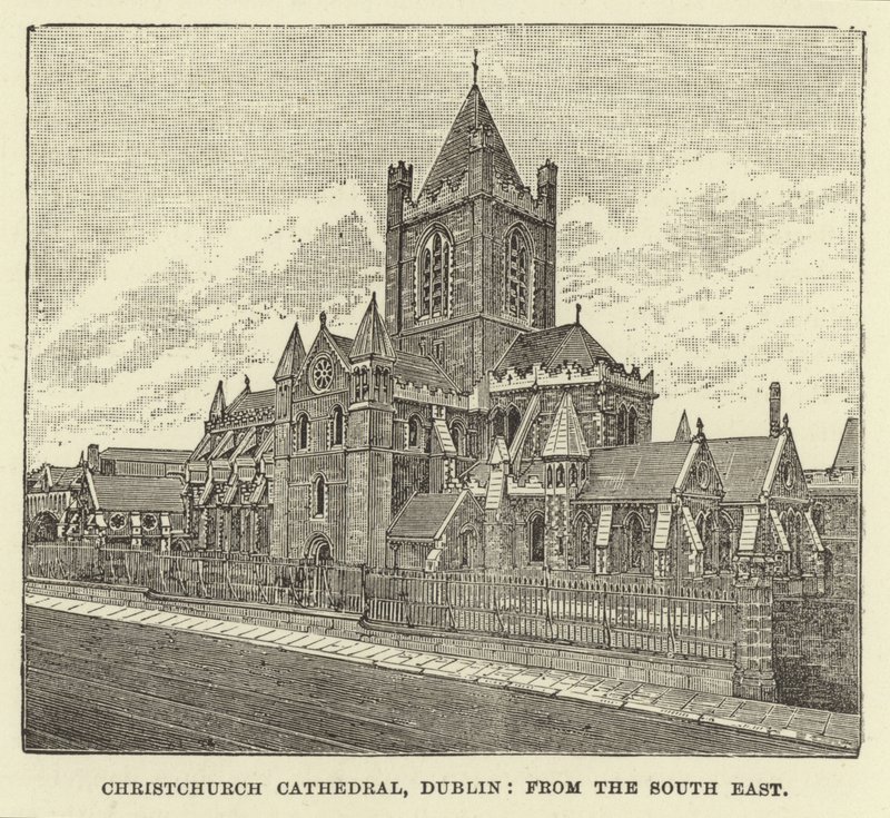 Christchurch-Kathedrale, Dublin, von Südosten von English School