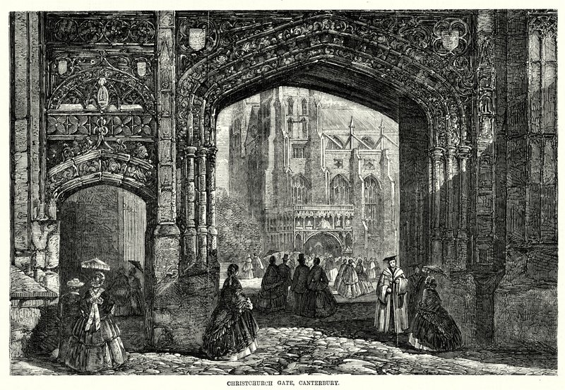 Christchurch Gate, Canterbury (Stich) von English School