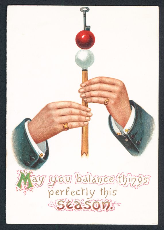 Weihnachtskarte - Mögest du in dieser Saison alles perfekt ausbalancieren von English School