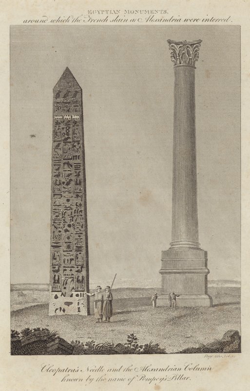 Cleopatras Nadel und die alexandrinische Säule bekannt als Pompejus Säule von English School