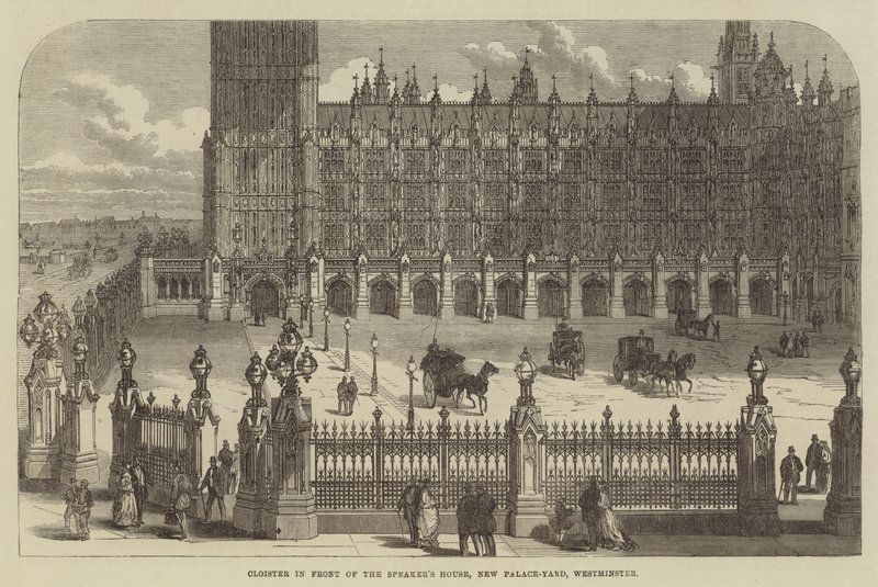 Kreuzgang vor dem Sprecherhaus, New Palace-Yard, Westminster von English School