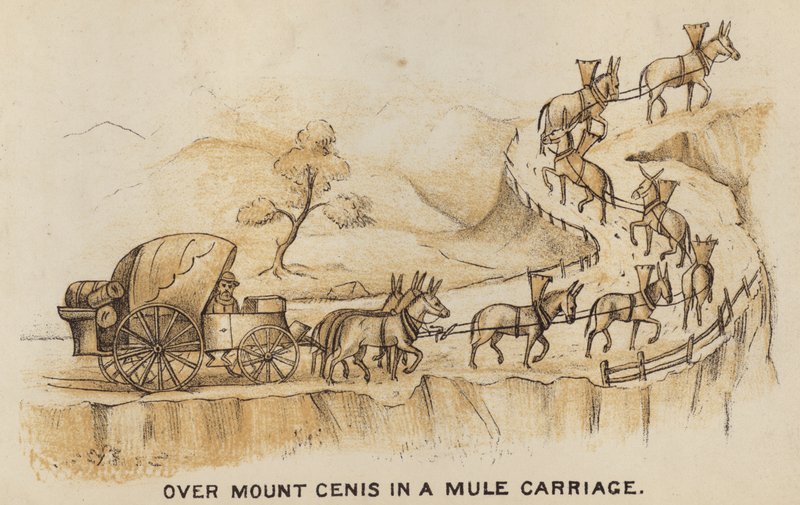 Kutschen und Kutschfahrten: Über den Mont Cenis in einer Maultierkutsche von English School