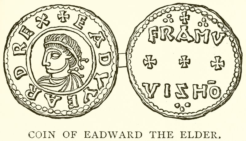 Münze von Eadward dem Älteren von English School
