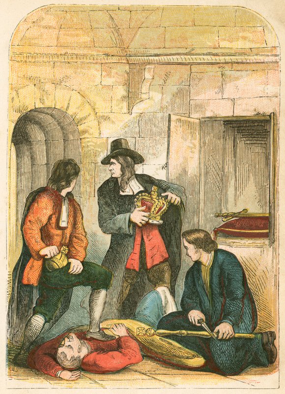 Colonel Blood stiehlt die Kronjuwelen aus dem Tower von English School