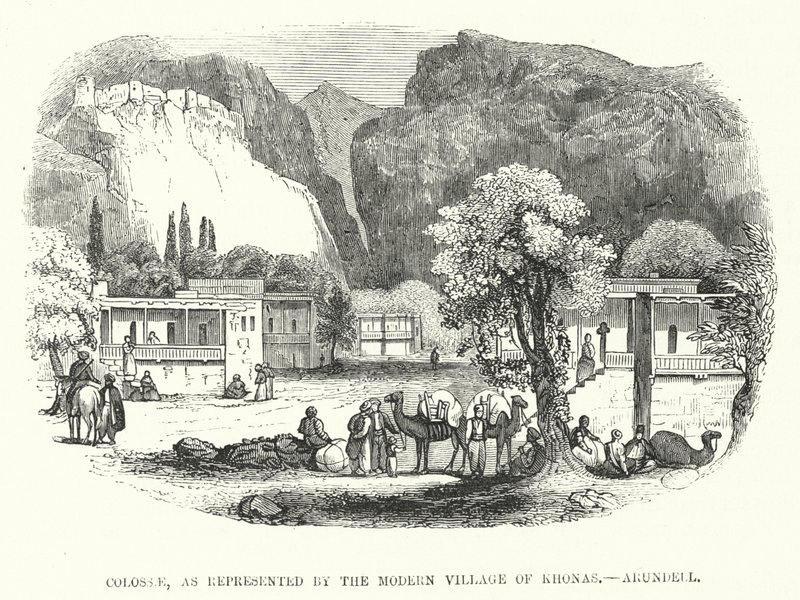 Kolosse, dargestellt durch das moderne Dorf Khonas (Arundell) von English School