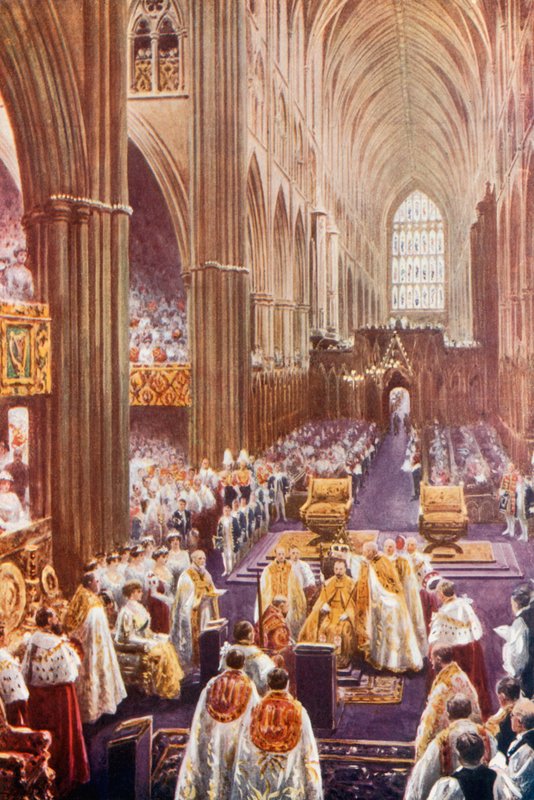 Krönungszeremonie in der Westminster Abbey von English School