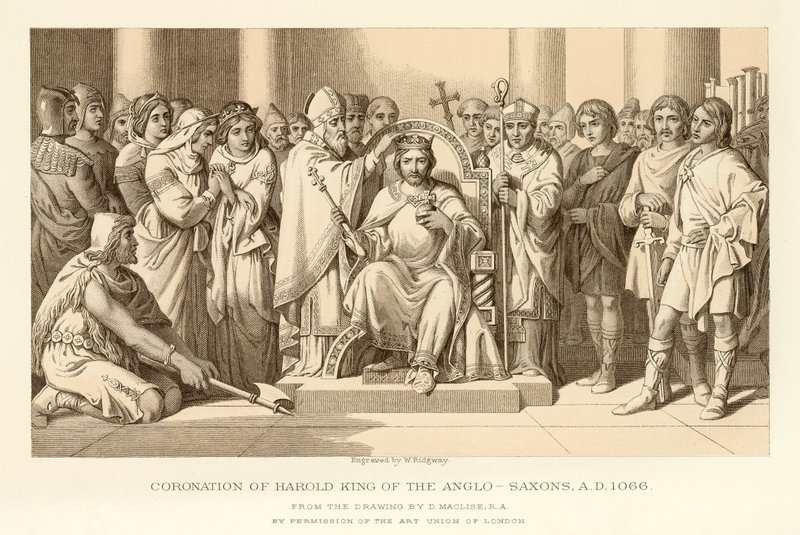 Krönung von Harold, König der Angelsachsen von English School