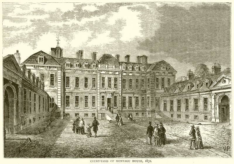 Hof des Montagu House, 1830 von English School