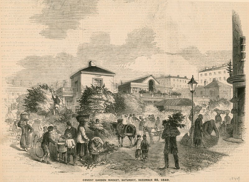 Covent Garden Market, 22. Dezember 1849 von English School