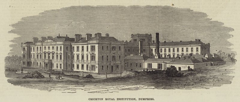 Crichton Royal Institution, Dumfries (Gravur) von English School