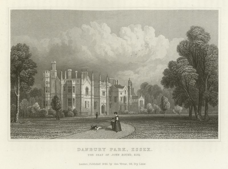 Danbury Park, Essex, der Sitz von John Round, Esquire von English School