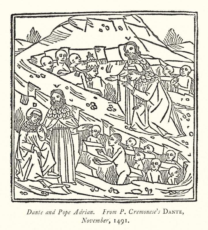 Dante und Papst Adrian, aus P Cremonese