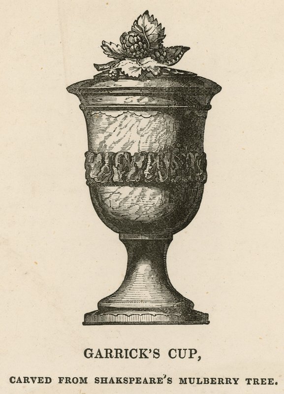 David Garricks Becher, geschnitzt aus William Shakespeares Maulbeerbaum von English School