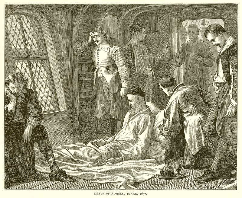 Tod von Admiral Blake, 1657 von English School