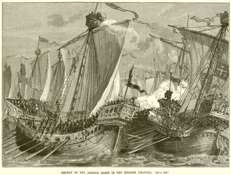 Niederlage der französischen Flotte im Ärmelkanal von English School